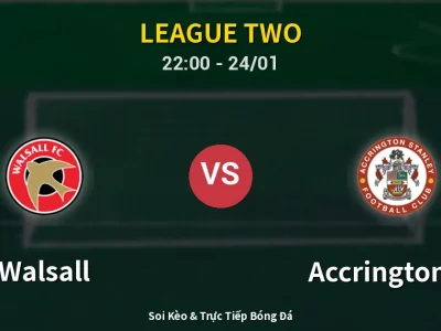 Soi Kèo Walsall vs Accrington ST – 22:00 24/01 | Nhận Định, Dự Đoán Tỷ Số