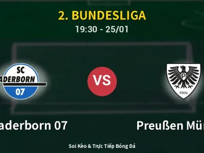 Kết Quả: SC Paderborn 07 2-1 Preußen Münster – Highlight & Bàn Thắng | 2. Bundesliga