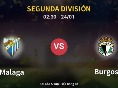 Kết Quả: Malaga 3-0 Burgos – Highlight & Bàn Thắng | Segunda División