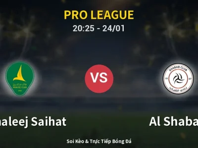 Soi Kèo Al Khaleej Saihat vs Al Shabab – 20:25 24/01 | Nhận Định, Dự Đoán Tỷ Số