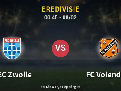 Kết Quả: PEC Zwolle 1-2 FC Volendam – Highlight & Bàn Thắng | Eredivisie