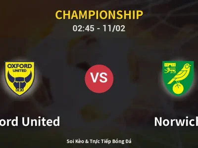 Kết Quả: Oxford United 0-3 Norwich – Highlight & Bàn Thắng | Championship