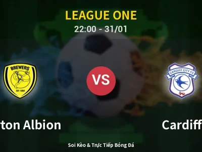 Soi Kèo Burton Albion vs Cardiff – 22:00 31/01 | Nhận Định, Dự Đoán Tỷ Số