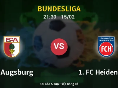 🔴 Trực Tiếp: FC Augsburg 0-0 1. FC Heidenheim – Link Xem Bundesliga (Full HD)