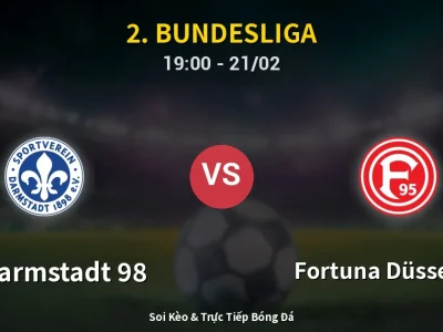 Kết Quả: SV Darmstadt 98 2-1 Fortuna Düsseldorf – Highlight & Bàn Thắng | 2. Bundesliga