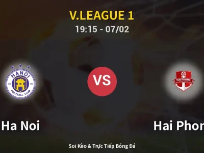 🔴 Trực Tiếp: Ha Noi 2-0 Hai Phong – Link Xem V.League 1 (Full HD)