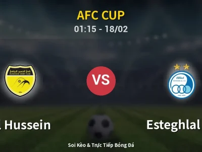 Kết Quả: Al Hussein 3-2 Esteghlal FC – Highlight & Bàn Thắng | AFC Cup