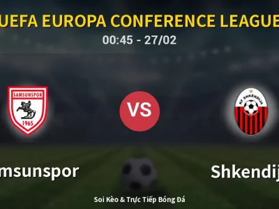 Kết Quả: Samsunspor 4-0 Shkendija – Highlight & Bàn Thắng | UEFA Europa Conference League