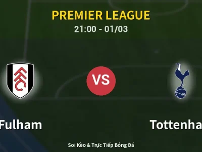 🔴 Trực Tiếp: Fulham 2-1 Tottenham – Link Xem Premier League (Full HD)