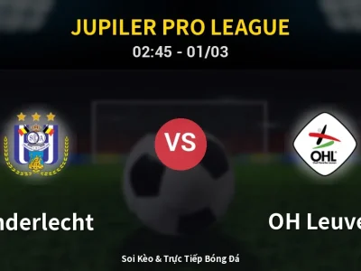 Kết Quả: Anderlecht 5-1 OH Leuven – Highlight & Bàn Thắng | Jupiler Pro League