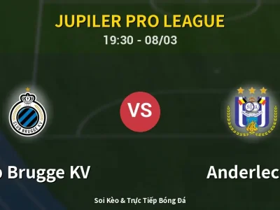 🔴 Trực Tiếp: Club Brugge KV 1-2 Anderlecht – Link Xem Jupiler Pro League (Full HD)