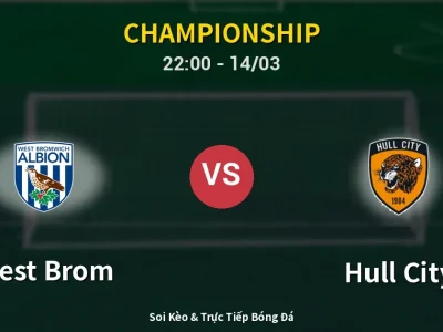 🔴 Trực Tiếp: West Brom 1-0 Hull City – Link Xem Championship (Full HD)