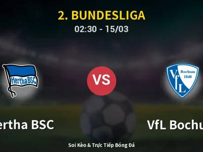 Kết Quả: Hertha BSC 1-1 VfL Bochum – Highlight & Bàn Thắng | 2. Bundesliga
