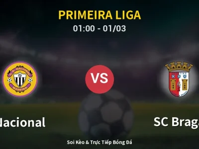 Kết Quả: Nacional 1-2 SC Braga – Highlight & Bàn Thắng | Primeira Liga