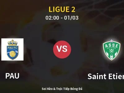 Kết Quả: PAU 0-3 Saint Etienne – Highlight & Bàn Thắng | Ligue 2