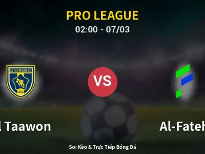 Kết Quả: Al Taawon 3-2 Al-Fateh – Highlight & Bàn Thắng | Pro League