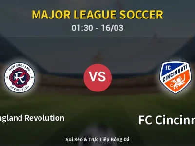 🔴 Trực Tiếp: New England Revolution 3-1 FC Cincinnati – Link Xem Major League Soccer (Full HD)