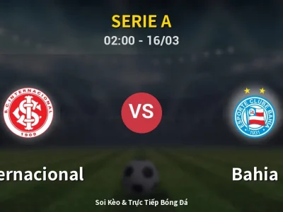 🔴 Trực Tiếp: Internacional 0-1 Bahia – Link Xem Serie A (Full HD)