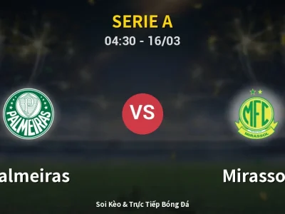 Kết Quả: Palmeiras 1-0 Mirassol – Highlight & Bàn Thắng | Serie A