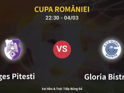 Soi Kèo Arges Pitesti vs Gloria Bistriţa – 22:30 04/03 | Nhận Định, Dự Đoán Tỷ Số
