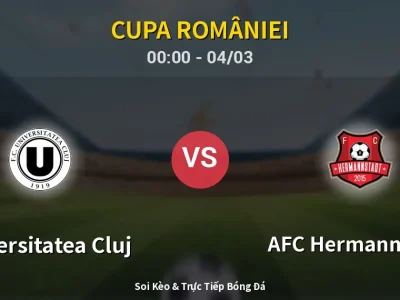 Kết Quả: Universitatea Cluj 2-1 AFC Hermannstadt – Highlight & Bàn Thắng | Cupa României