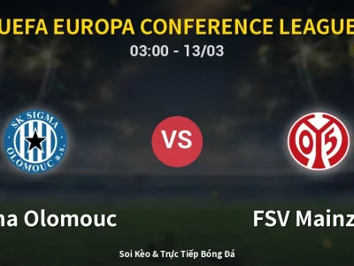 Kết Quả: Sigma Olomouc 0-0 FSV Mainz 05 – Highlight & Bàn Thắng | UEFA Europa Conference League