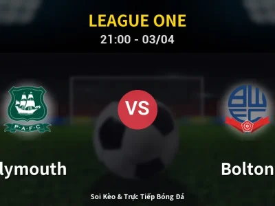 🔴 Trực Tiếp: Plymouth 1-2 Bolton – Link Xem League One (Full HD)