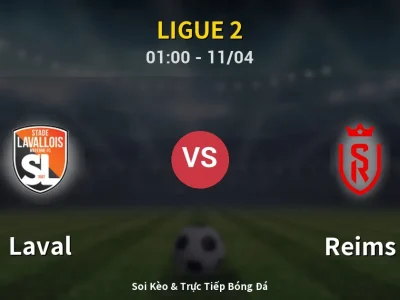🔴 Trực Tiếp: Laval 1-0 Reims – Link Xem Ligue 2 (Full HD)