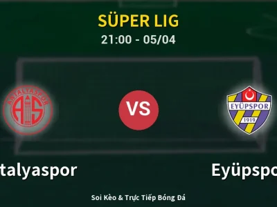 Soi Kèo Antalyaspor vs Eyüpspor – 21:00 05/04 | Nhận Định, Dự Đoán Tỷ Số