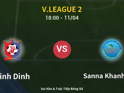 Soi Kèo Binh Dinh vs Sanna Khanh Hoa – 18:00 11/04 | Nhận Định, Dự Đoán Tỷ Số