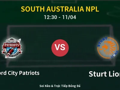 Soi Kèo Playford City Patriots vs Sturt Lions – 12:30 11/04 | Nhận Định, Dự Đoán Tỷ Số